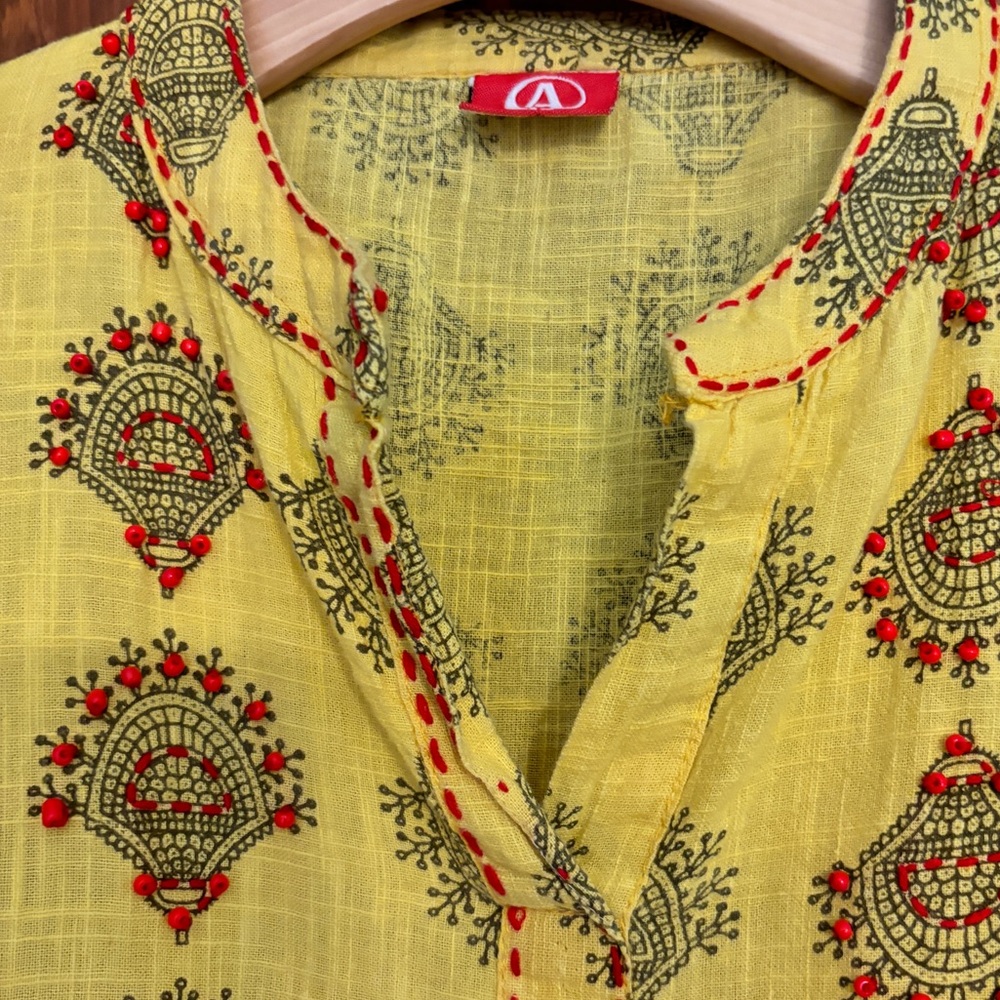 Upcycled Indian dress made into a top. - Picture 4 of 5